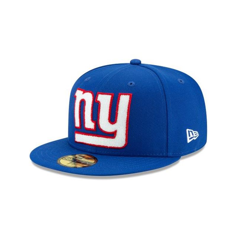 NFL New York Giants Crystals From Swarovski 59Fifty Fitted (JVH8632) - Blue New Era Caps